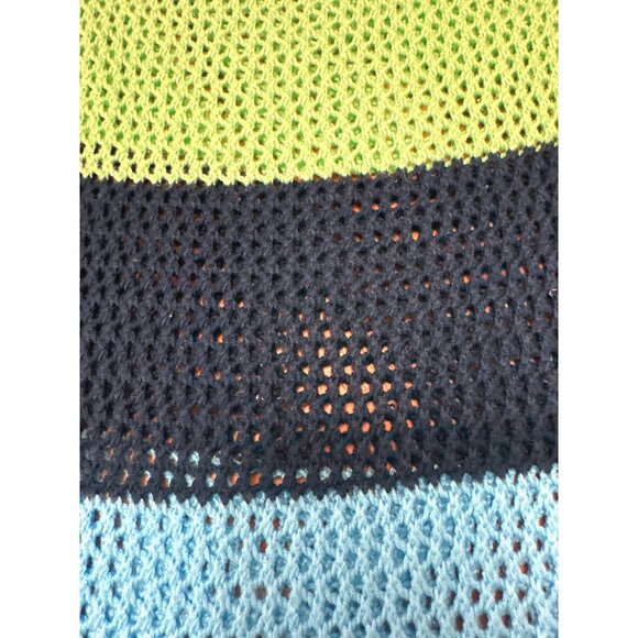 525 America Mesh Stripe Sweater Perfect For Beach Coverups Coastal Mischief - Picture 13 of 13